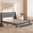 Linen Upholstered Platform Bed with 2 Drawers, Storage Bed Frame With Tufted Headboard-1867787579