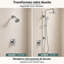 Pomme de douche à pluie double 1,5 GPM GPM