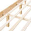 Structure de lit très grand avec tête de lit rembourrée en molleton doux, fabrication en bois massif, pieds fuselés de 2,56 po d'épaisseur, tête de lit haute pour le rangement, lattes de soutien, support central rembourré, grand rangement-1324314610