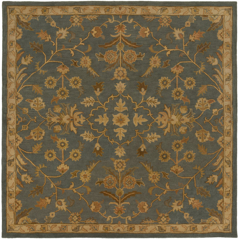 BuckHill Wool Floral Indoor Rug, Square 9'9"