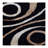 Heller Hand Tufted Shag Polyester Eco-Friendly Area Rugs - Square, Black Color, Geometric Modern Design, High Pile Thick Handmade Anti Skid Area Rugs for Living Room, Bed Room-2062018800