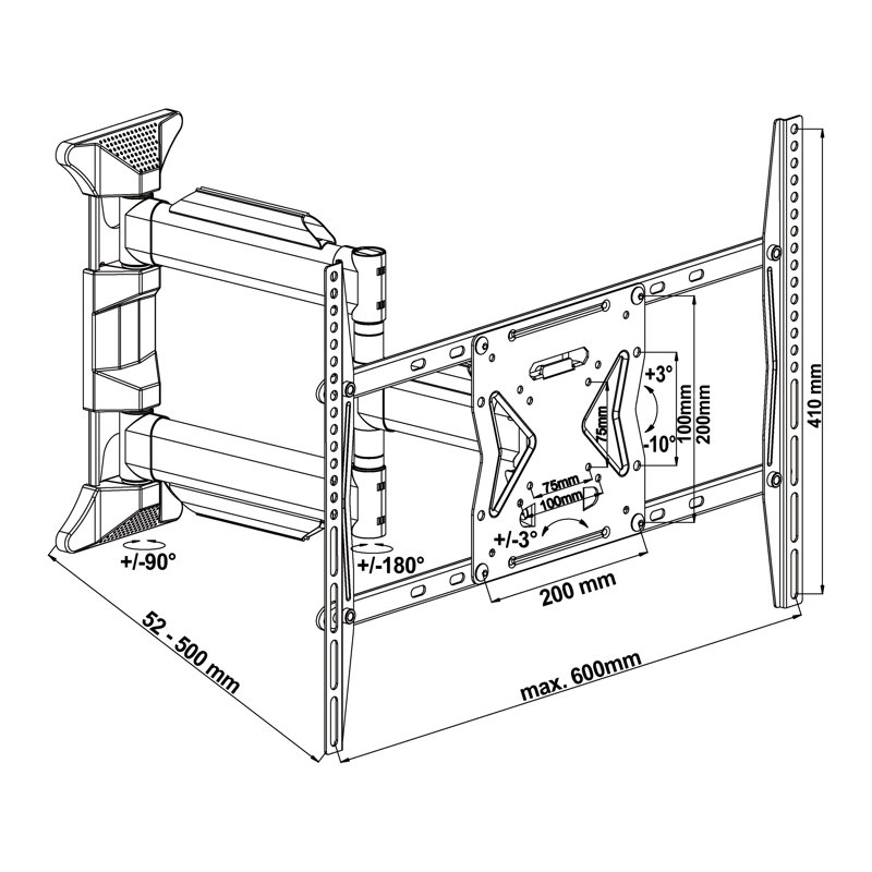 Symple Stuff Single Screen Wall Mount