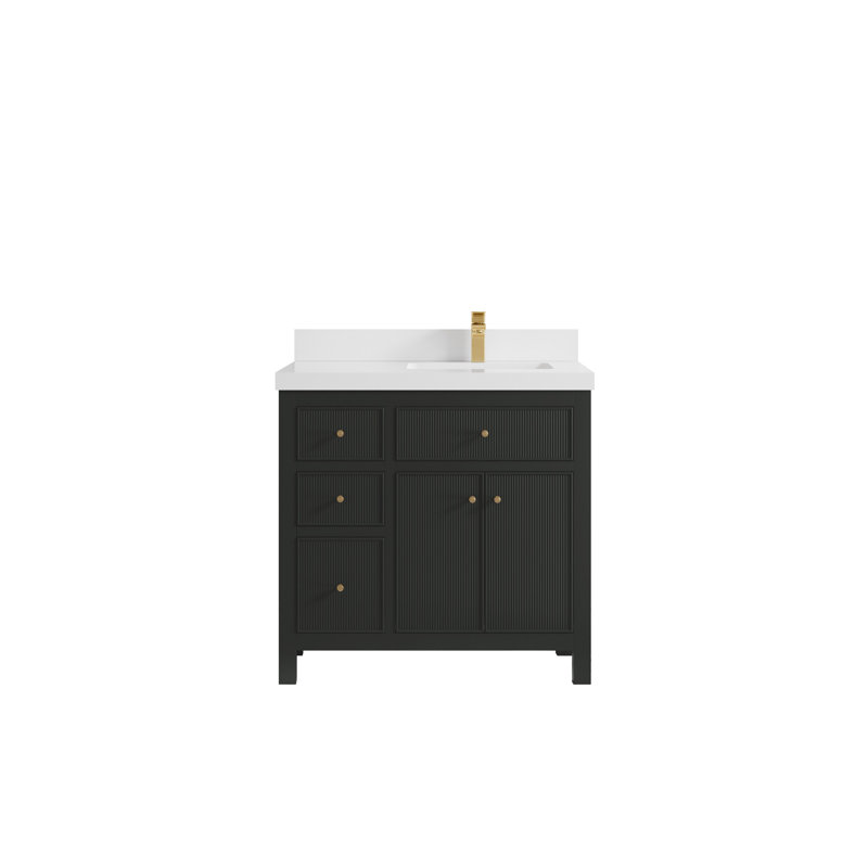 Sonoma 36 po X P 22 po De salle de bain Quartz blanc