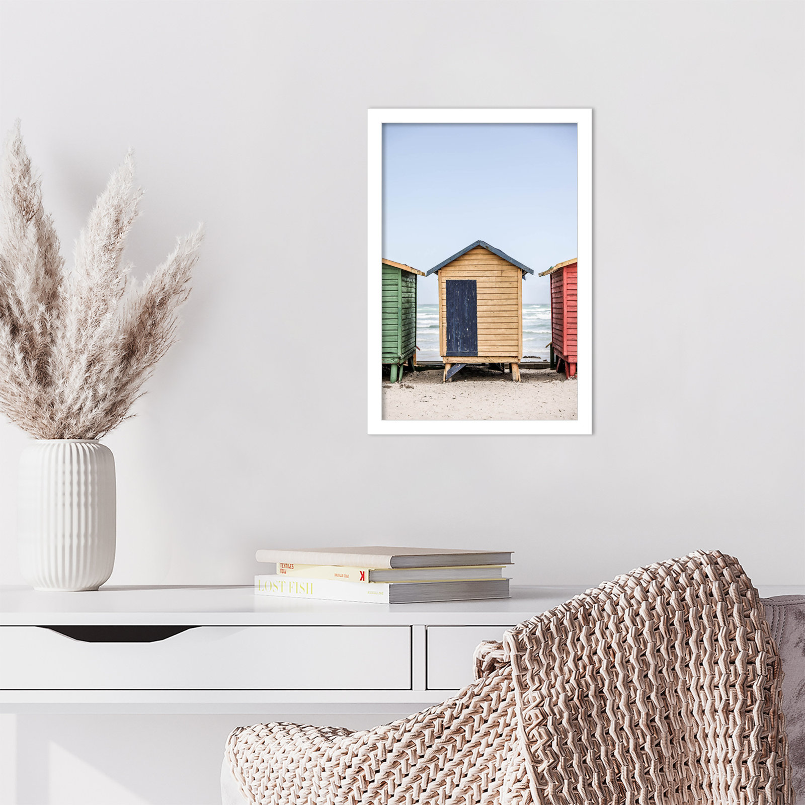 Rolandat "Yellow Hut" Print, White, 17" H x 12" W