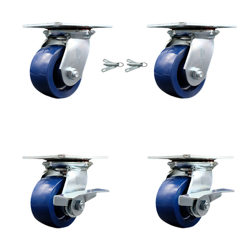 4 Piece Solid Poly Caster Set