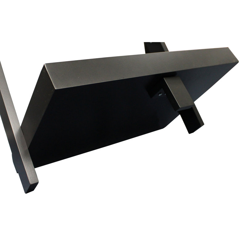Bibliothèque échelle Loucks H 70 "x l 21,63" avec 3 pieds, Noir