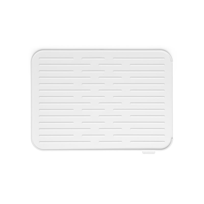 Brabantia Sinkside Silicone Dish Drying Mat, 17 x 12.6 in  (44 x 32 cm), Light Gray