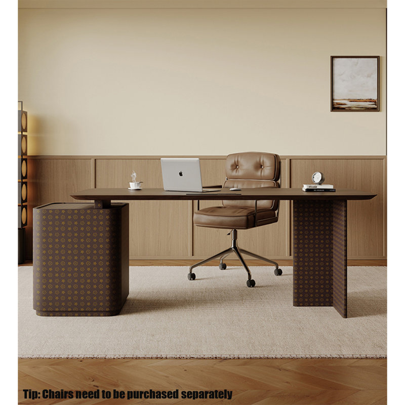 Bureau contemporain: armoire latérale fonctionnelle, H 29,53 po x l 70,87 po x P 27,56 po