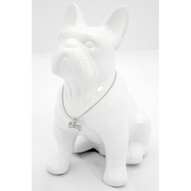 Altamese Figurines & Sculptures, White/Silver, 22cm H x 18cm W x 11.5cm D