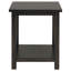Ensemble de table basse et de table de bout avec tablette Ayne, 2 pièces, bois noir vieilli