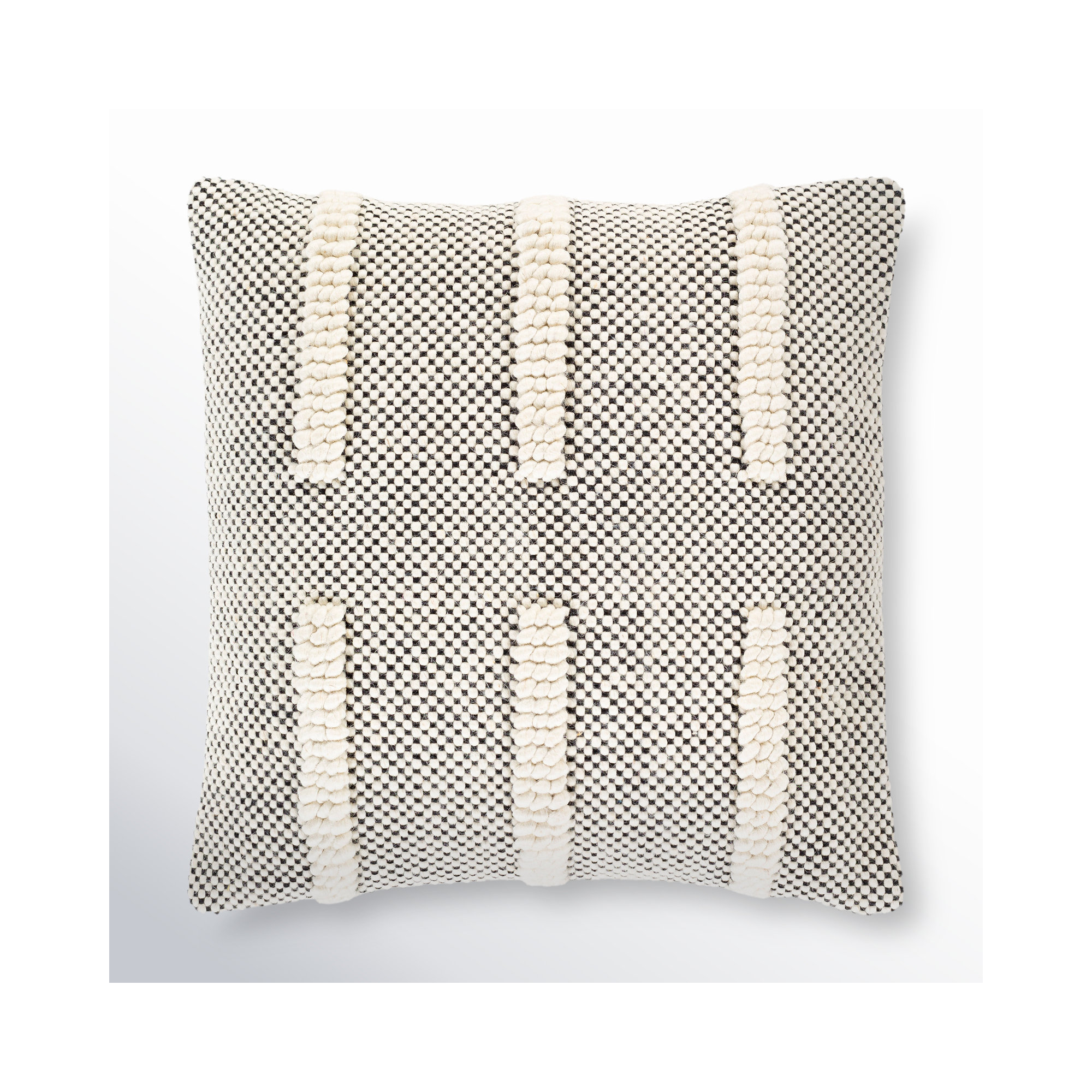 Sefarina Striped Cotton Throw Pillow, Polyester/Polyfill, 18" H x 18" W