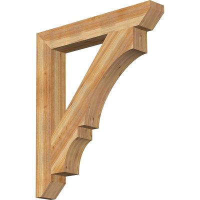 6"W x 42"D x 48"H Balboa Slat Rough Sawn Bracket, Western Red Cedar