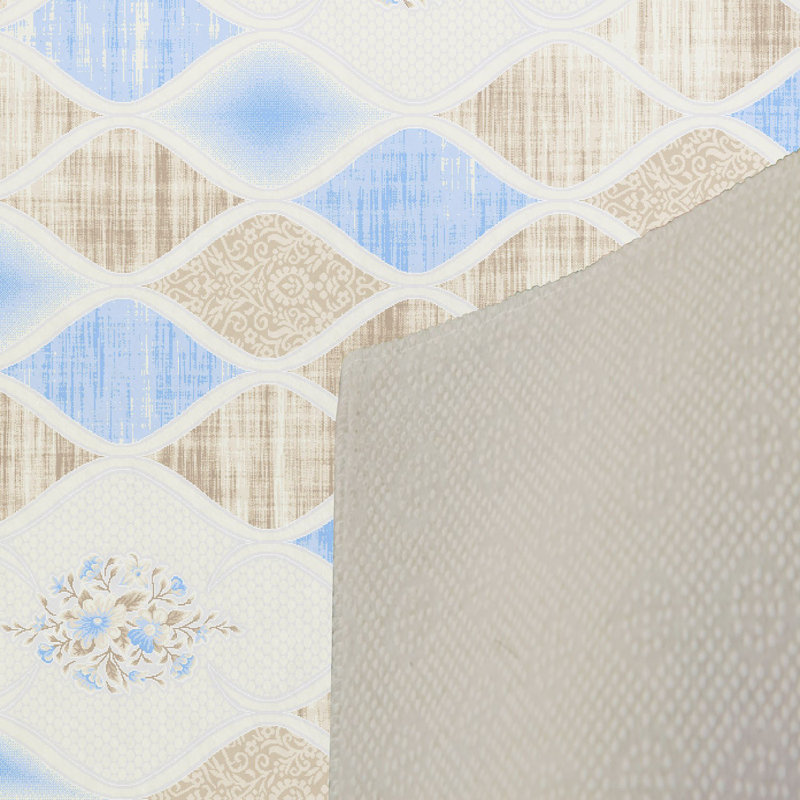 Tapis géométrique en polyester Antone, Rectangle 3 pi 3 po x 6 pi 7 po