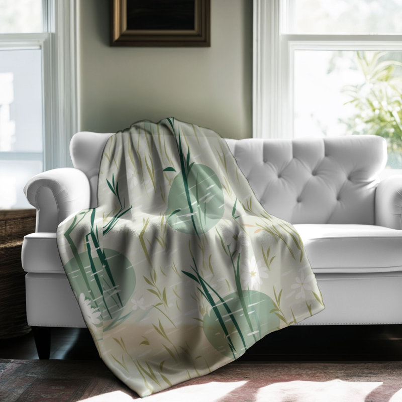 Couverture en bambou - 1 pièce, L 60 po x l 50 po