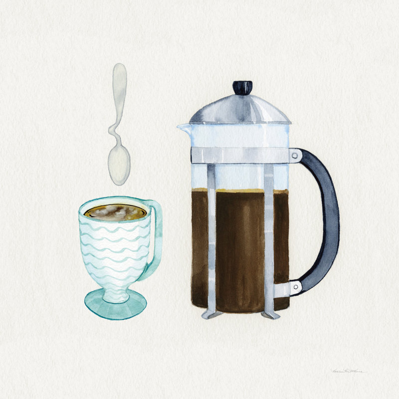 Coffee Break VIII Tan by Kathleen Parr McKenna - Wrapped Canvas Painting, 91cm H x 91cm W