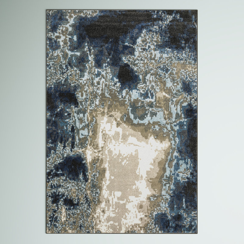 Abstract Indoor Rug, Rectangle 6'7" x 9'2"
