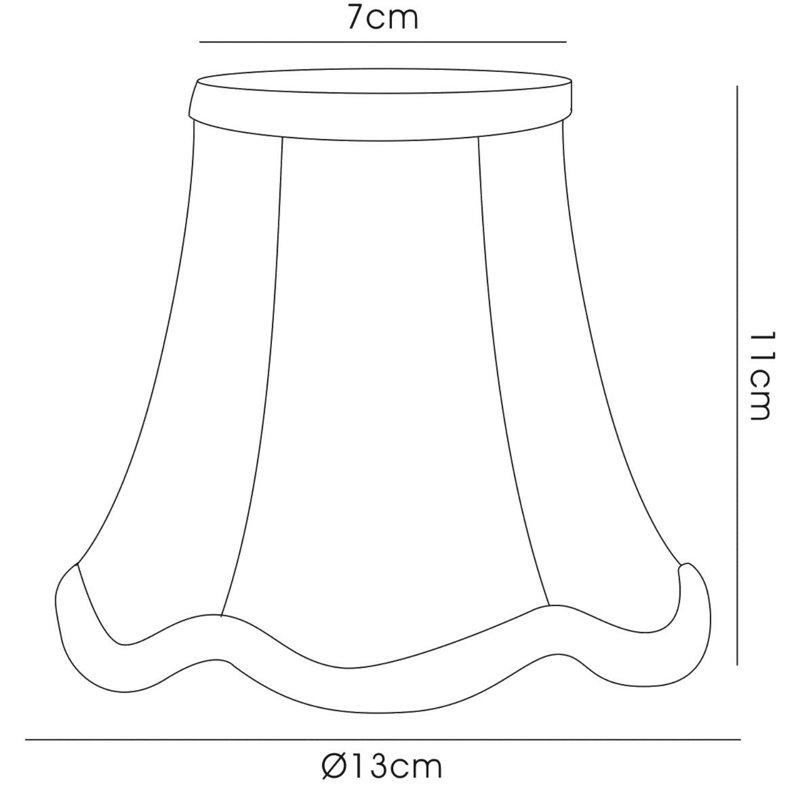 11cm H Silk Bell Lamp Shade ( Clip On ), Gold