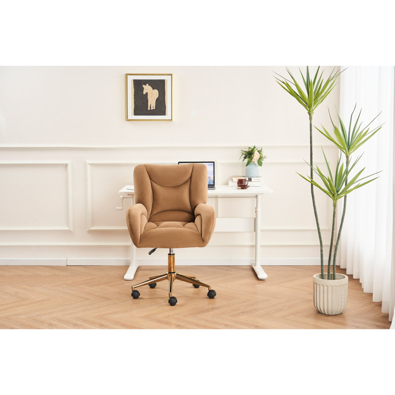 Chaise de bureau ergonomique avec caractéristiques avancées, Velours café