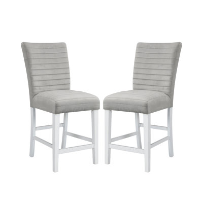 Ensemble de 2 chaises rembourrées en velours