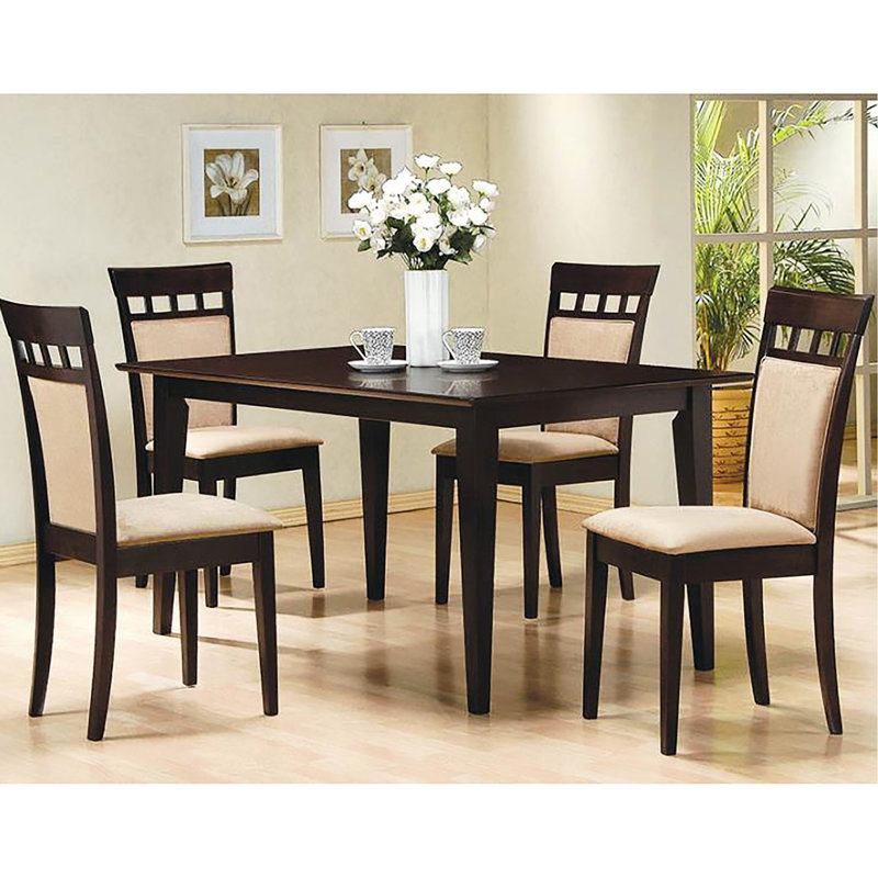 2 chaises rembourrées beiges, style salle à manger de 2 pièces, moderne