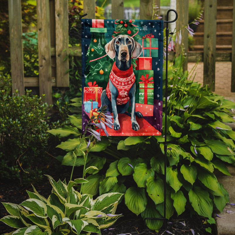 Drapeau de Noël Weimaraner, H 15,5 po x l 11,25 po