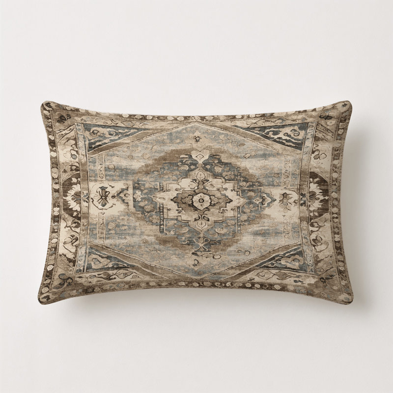 Vintage Elegance Indoor And Outdoor Throw Pillow, Rectangle 18"H x 25"W