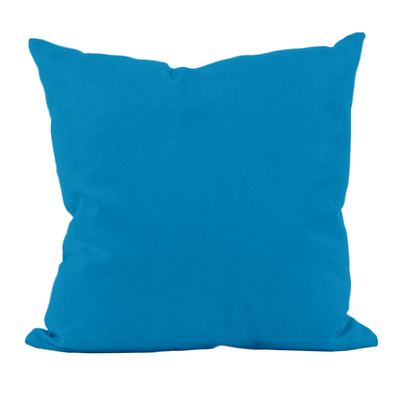 Solid Reversible Throw Pillow, 16" H x 16" W, Peacock