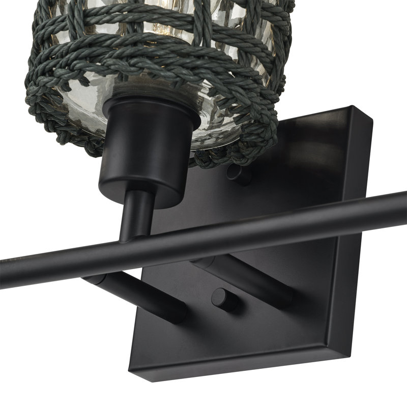 Cassiday 3 Light Black Vanity Sconce, Matte Black