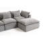 Canapé modulaire surdimensionné surdimensionné avec repose-pieds, sièges profonds et larges pour un confort ultime et des aménagements de salon flexibles.-314961216