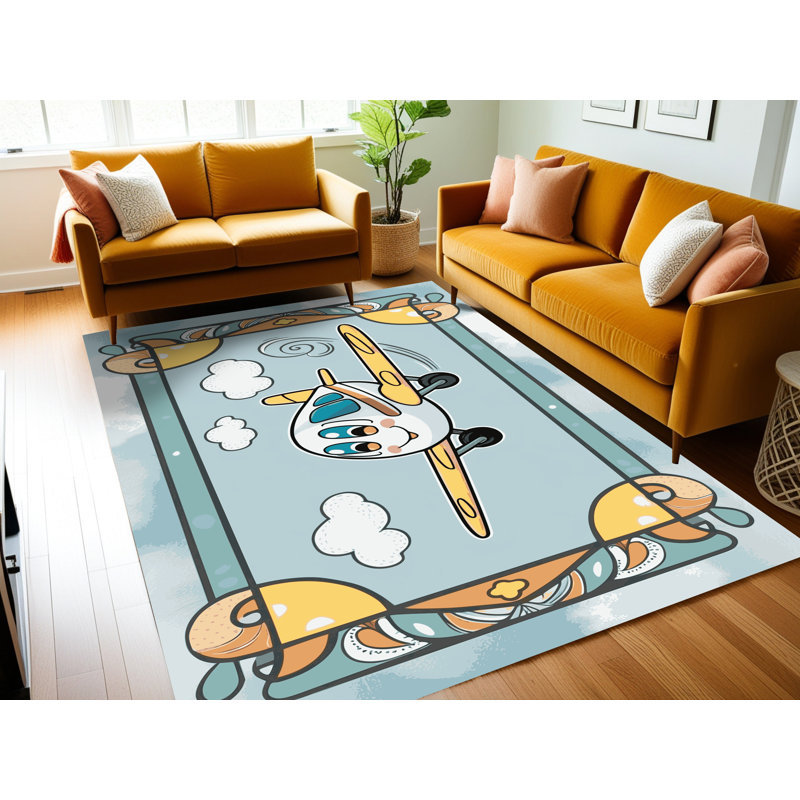 Tapis pour enfants East Urban Home, Rectangle de 5 pi x 8 pi