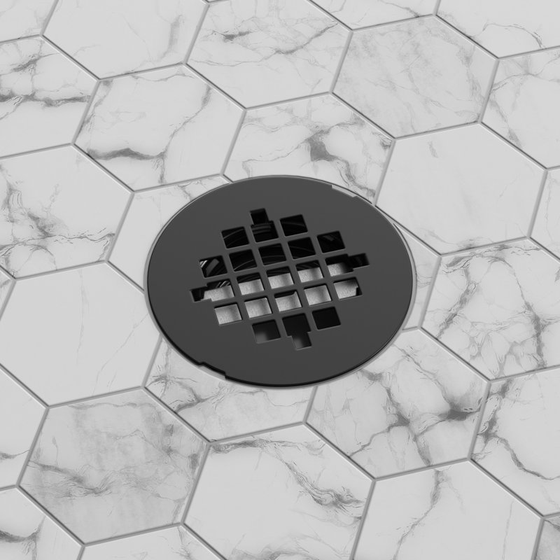 DreamLine SlimLine 2 inch Round Shower Drain, Matte Black