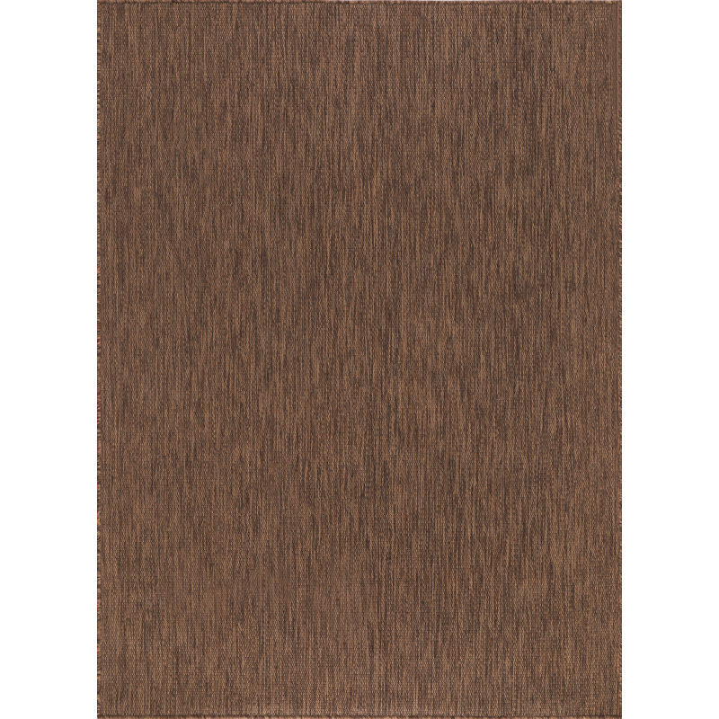 Tapis intérieur / extérieur brun Waikiki, Rectangle 10' x 14'