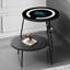 Aatreya Glass Top Abstract End Table