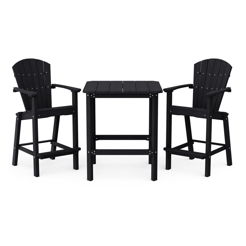 Classic 3-Piece Bar Set, Black
