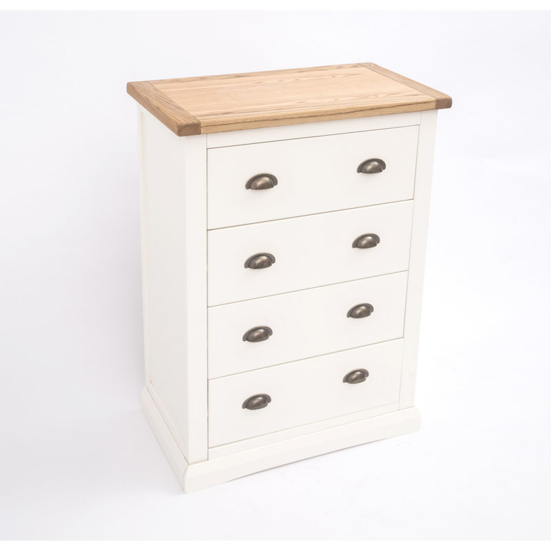 70 cm W Chest of 4 Drawers, Off White