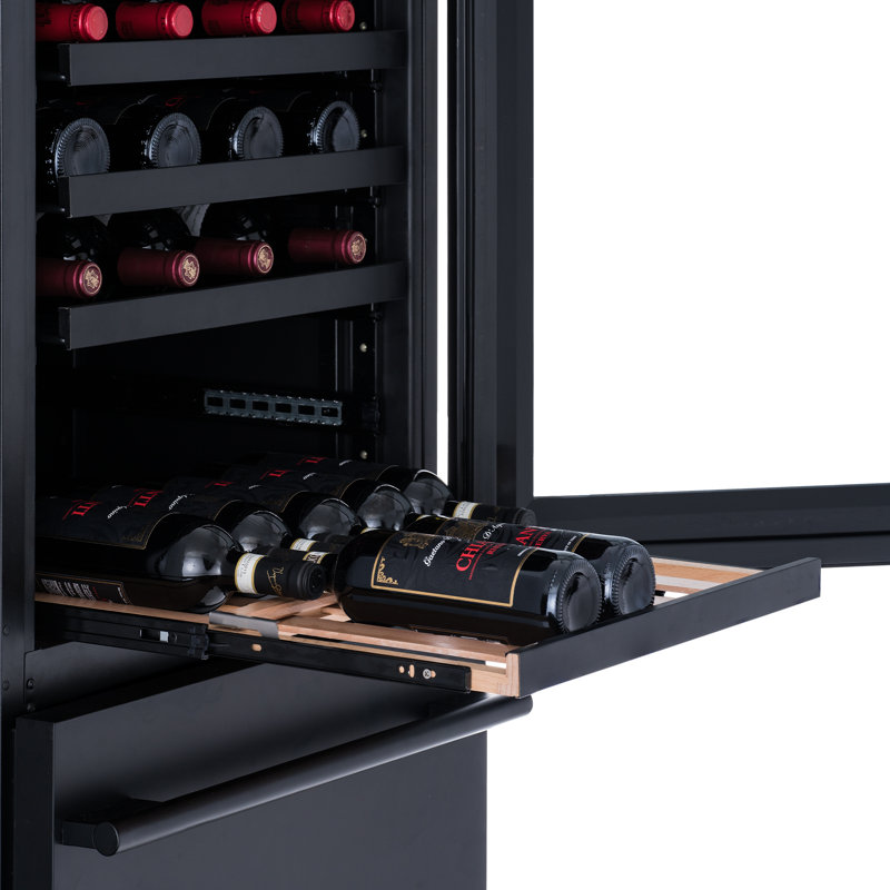 Estate 24" Black Stainless Steel Dual Zone Wine and Beverage Fridge