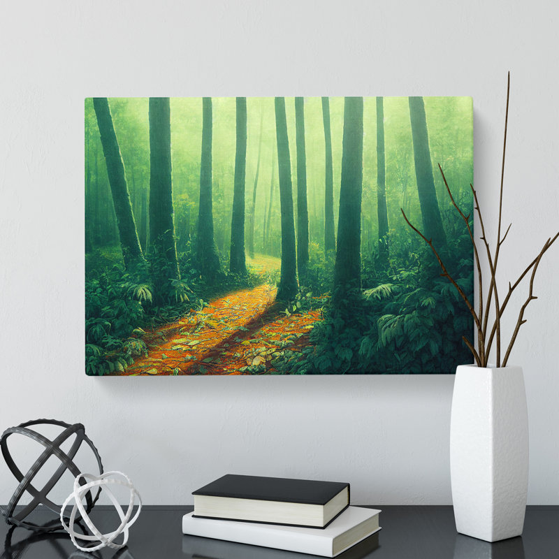 Stimulating Summer Forest - Wrapped Canvas, 40cm H x 60cm W x 3cm D