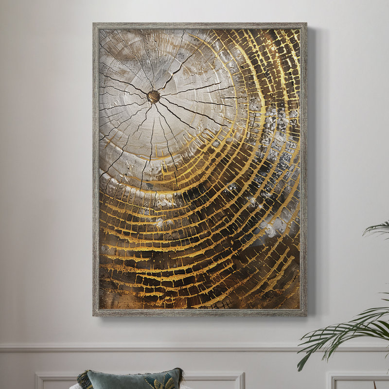 Série ABSTRACT Cxxxvii, reproduction encadrée - bois massif, H 30 po x l 24 po