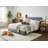 Velvet Platform Bed Frame With Upholstered Headboard-1378920818-1378920819