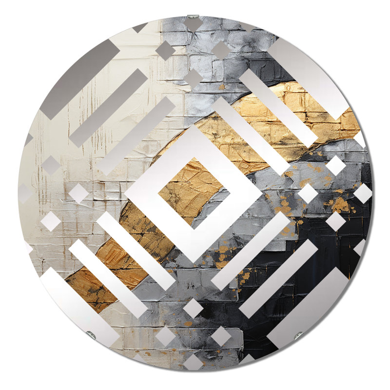 Hab Habib - Miroir décoratif à losanges, 31,4 po x 31,4 po