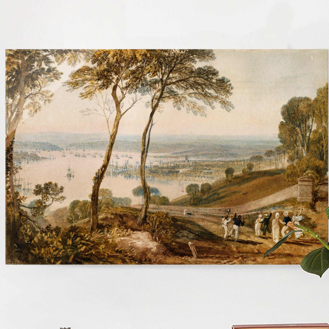 Glasbild Plymouth Dock, bei Mount Edgecumbe von J. M. W. Turner