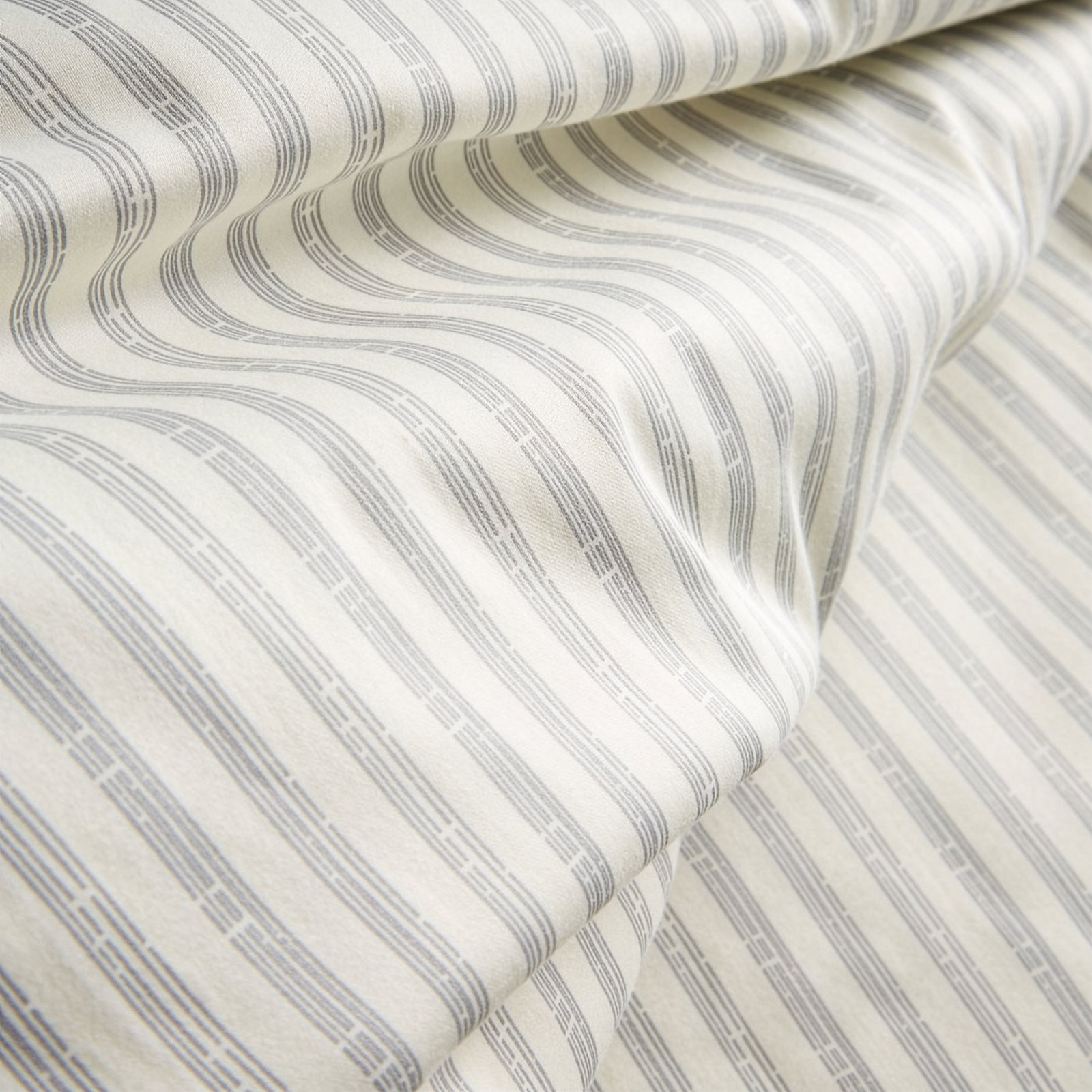 Cobbett Sateen Duvet Cover Set, Full/Queen Duvet Cover + 2 Shams, Gray