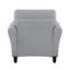 Chaise en tissu texturé gris foncé Style avec structure en bois et coussins en mousse