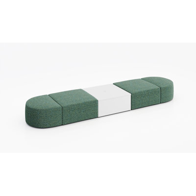 Siège modulaire pour 4 personnes avec nappe occasionnelle, avec prise de courant