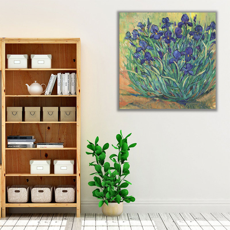 Irises in Bloom I - Canvas Print Wall Art, 12" H x 12" W