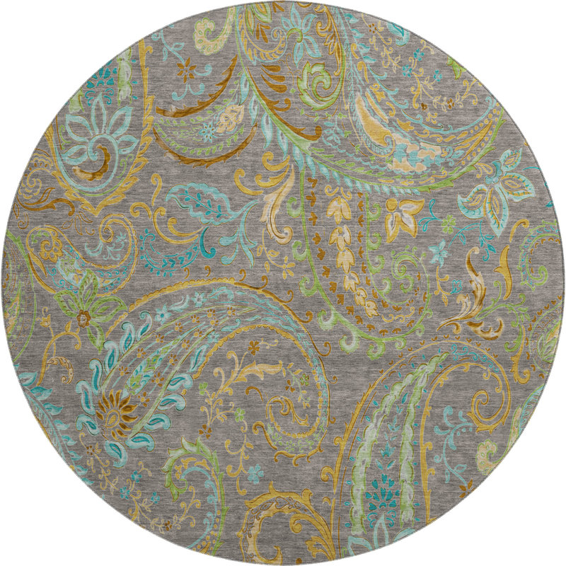  Premium Machine Washable Cerrito AMF533 Rug, Round 8'