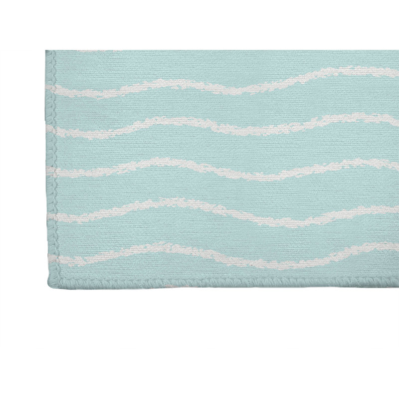 Wave Grunge Non-Slip Outdoor Rug, Runner 2'6" x 8'