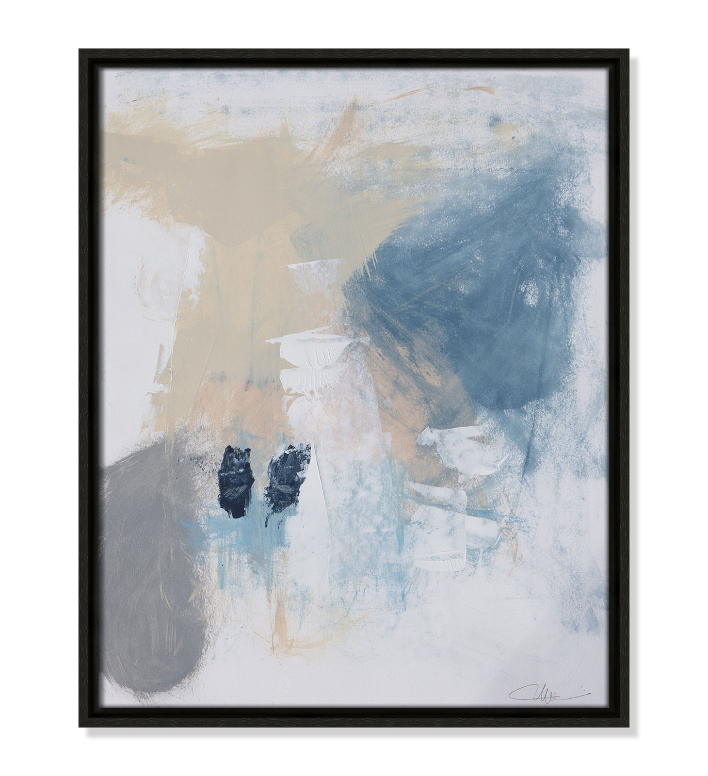 Coastal Carnival Collection "Coastal Carnival II" Print, Espresso Floater Framed Canvas, No Mat, 21.5" H x 17.5" W x 2" D