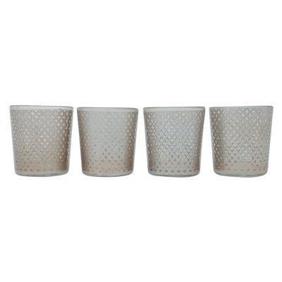 3'' H Glass Tabletop Votive Holder