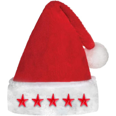 The Holiday Aisle® Christmas - Étoile illuminée - chapeau de père Noël - fête de Noël rouge - ensemble d'accessoires de fête